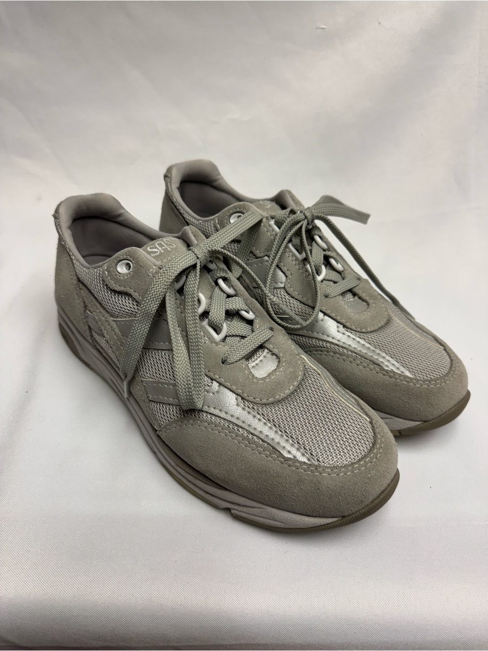 SAS Women's Sage Gray Suede & Mesh Sneakers